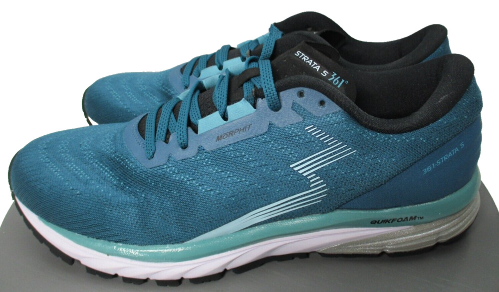 361 Degrees Womens Sz 12 Strata 5 Running Shoes Blue Deep Ocean/Tonic